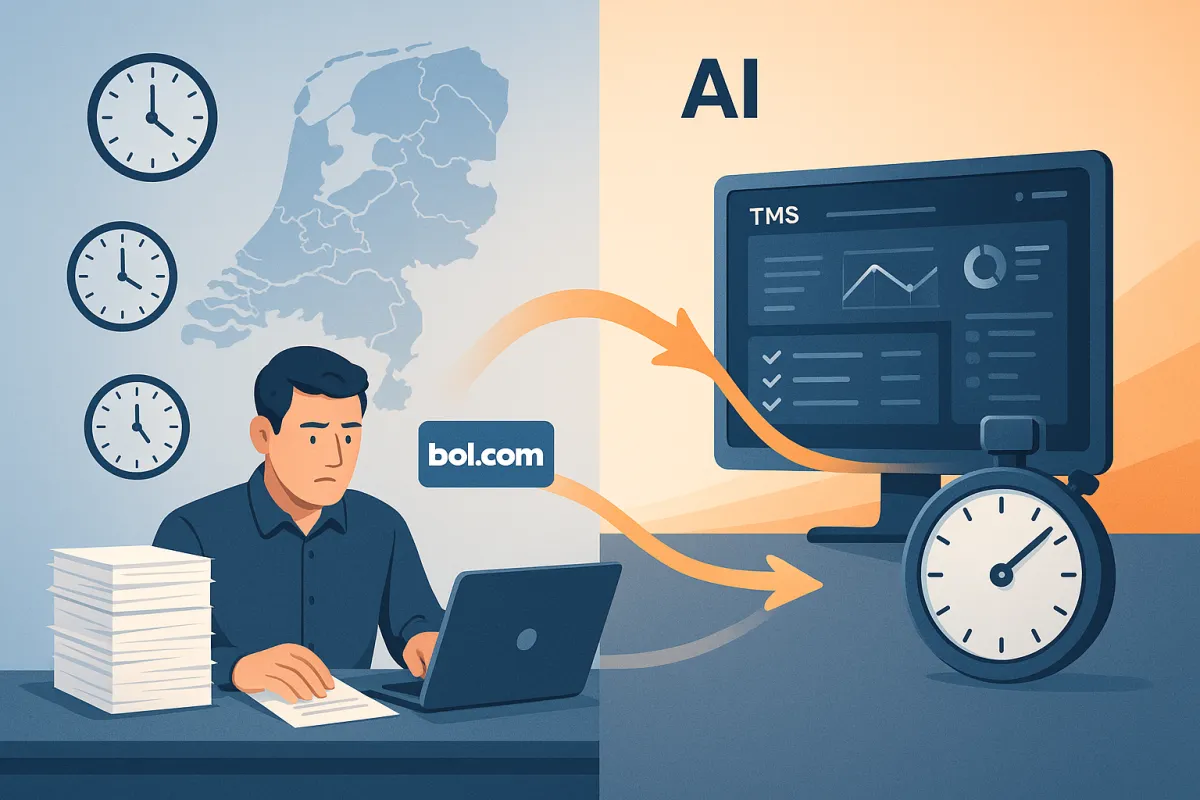 AI TMS Automatisering: Van 3 Uur Handwerk naar Geautomatiseerde Workflows (+ ROI Cijfers 2025)