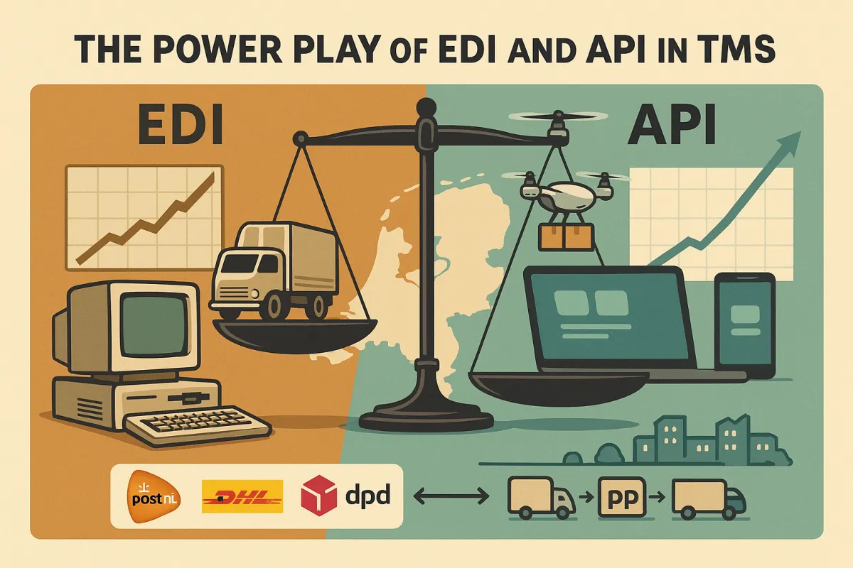 TMS Carrierkoppelingen: Waarom EDI in 2025 Nog Steeds API Verslaat (+ Praktische Keuzekaart voor Nederlandse Verladers)