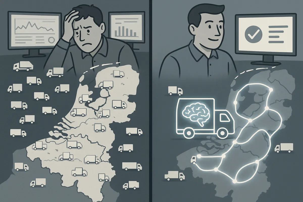 TMS Automatisering: Hoe Nederlandse Verladers 30% Kosten Besparen met AI-Workflows (+ Praktische Implementatiegids 2025)