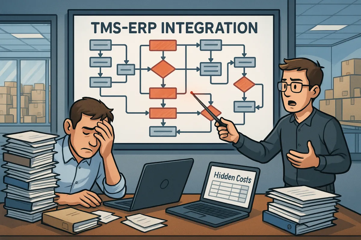 Waarom 75% van Nederlandse TMS-ERP Integratieprojecten Budget Overschrijdt: De €200.000+ Verborgen Kostenval die Logistiek Managers Nu Moeten Kennen