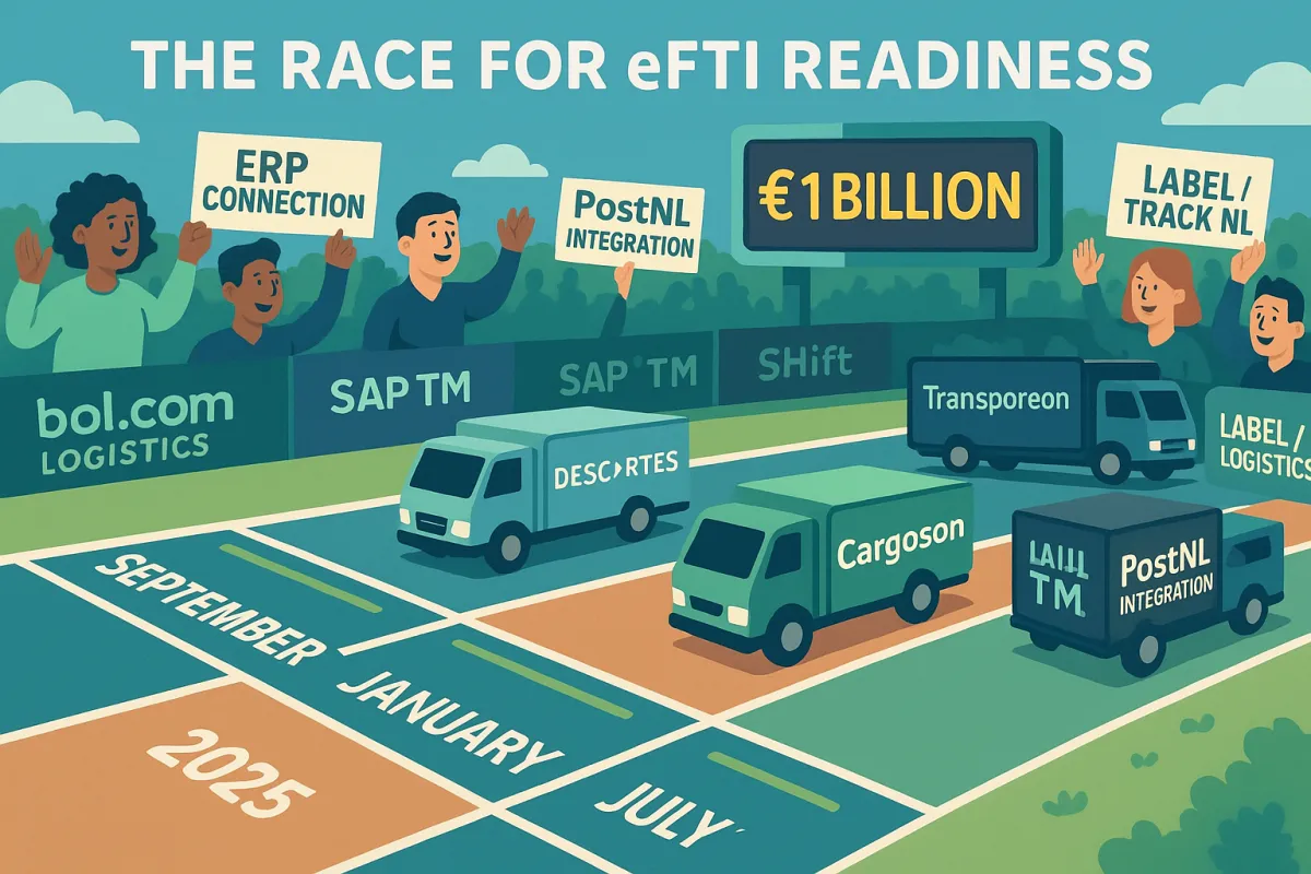 eFTI Compliance Voordeel 2026: Hoe Nederlandse en Belgische Verladers de Vrijwillige Fase Strategisch Gebruiken voor TMS-Leveranciersselectie (Voordat Juli 2027 Verplicht Wordt)