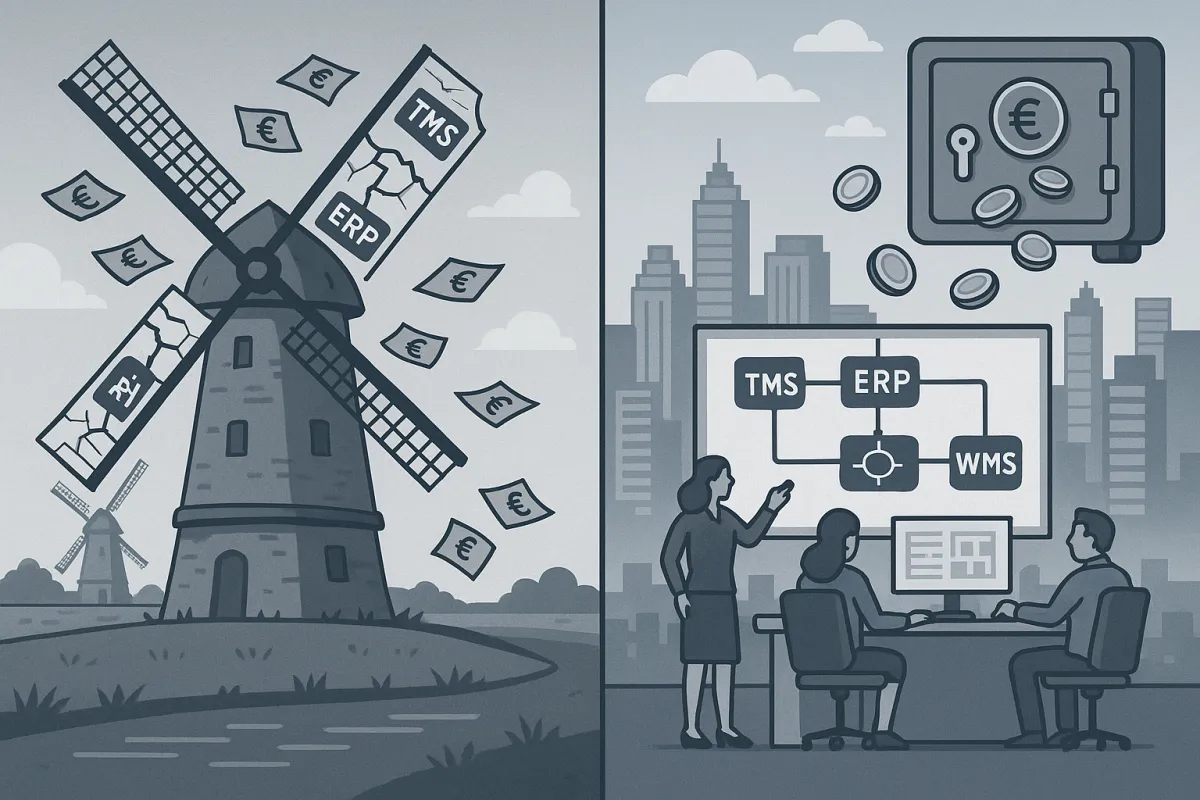 TMS Integratiekosten Beheersen: Waarom 75% van Nederlandse en Belgische Projecten Budget Overschrijdt (en de 6-Stappen Kostencontrolemethode die €200.000+ Bespaart)