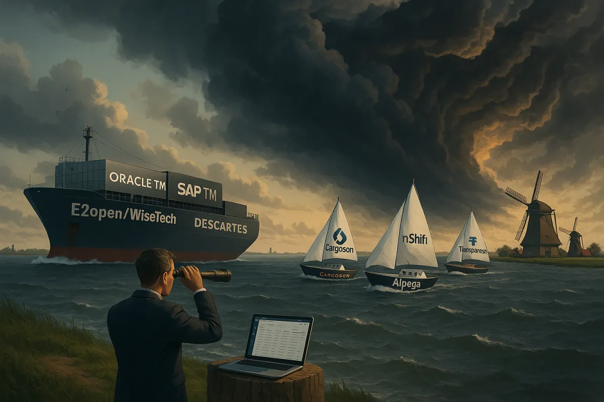 TMS-Leveranciers Consolidatie 2026: Waarom Nederlandse Verladers Hun Software-Inkoopstrategie Nu Moeten Herzien Voordat Megavendors de Markt Domineren (en de 6-Stappen Beschermingsstrategie tegen Acquisitie-Risico's)