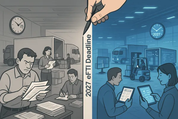 eFTI Deadline 2027: Hoe Nederlandse MKB-bedrijven Nu Hun TMS-Kosten Optimaliseren en Compliance Voorbereiden