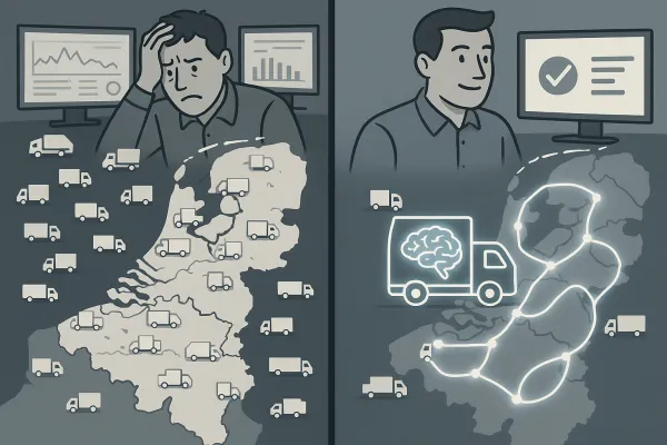 TMS Automatisering: Hoe Nederlandse Verladers 30% Kosten Besparen met AI-Workflows (+ Praktische Implementatiegids 2025)