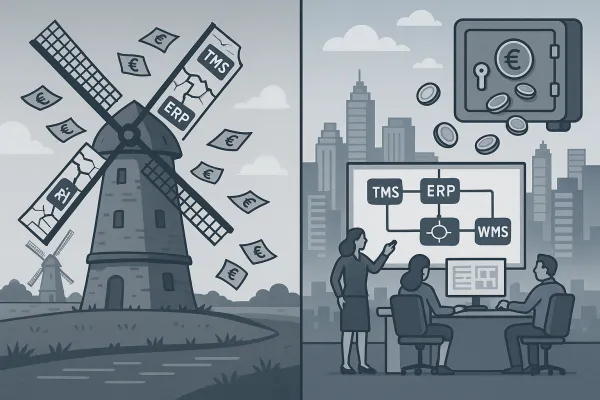 TMS Integratiekosten Beheersen: Waarom 75% van Nederlandse en Belgische Projecten Budget Overschrijdt (en de 6-Stappen Kostencontrolemethode die €200.000+ Bespaart)