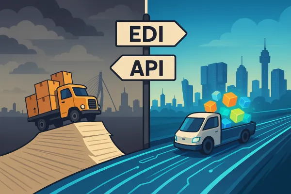 API vs EDI voor TMS-Carrierkoppeling 2026: Waarom 50% van Nederlandse Verladers Nu Moet Overstappen (en de 4-Stappen Transitiestrategie die €200.000+ Integratiekosten Bespaart)